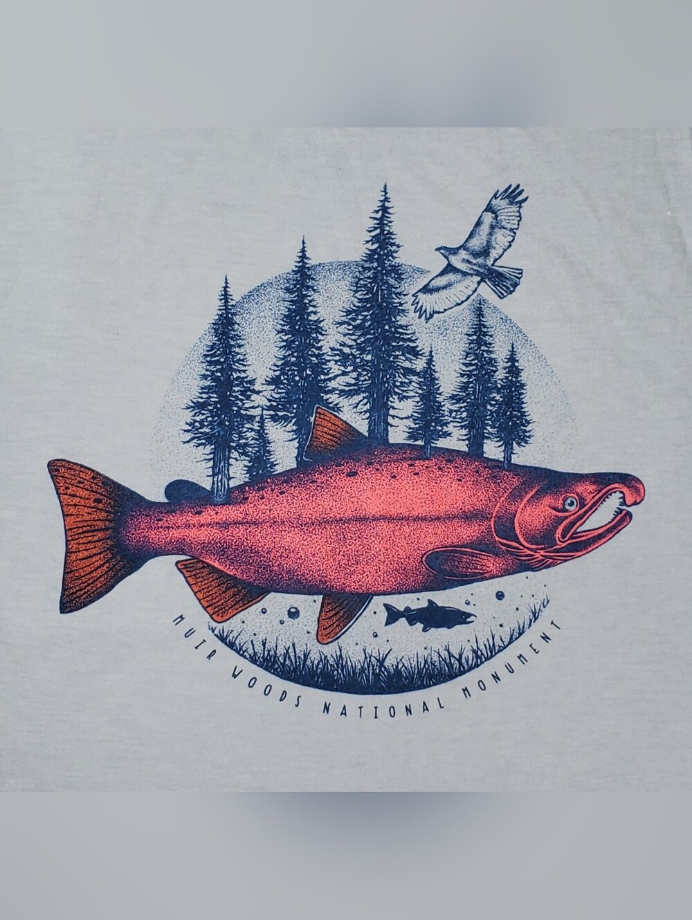 Wild Tribute Muir Woods National Monument Chinook Salmon T-Shirt - Size L - EUC